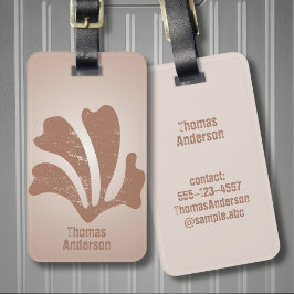 Abstracte Kunst Bruine Algen, Kelp Bagagelabel