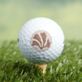 Abstracte Kunst Bruine Algen, Kelp Golfballen (Insitu Shirt)
