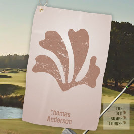 Abstracte Kunst Bruine Algen, Kelp Golfhanddoek