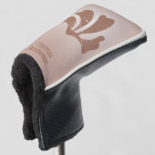 Abstracte Kunst Bruine Algen, Kelp Golfheadcover (3/4 voorkant)