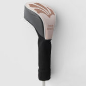 Abstracte Kunst Bruine Algen, Kelp Golfheadcover (Schuin)
