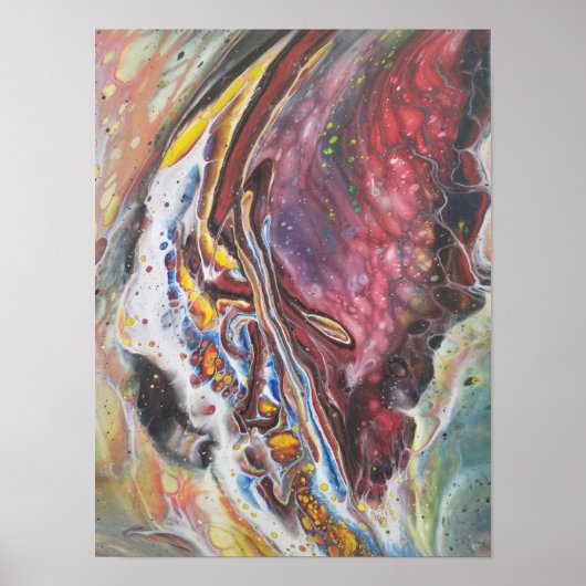 Abstracte kunst - Butterfly's Wing Poster (Voorkant)