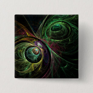 Abstracte kunst-Button oogmerk (vierkant) Vierkante Button 5,1 Cm