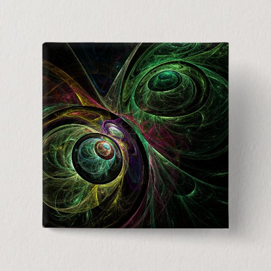 Abstracte kunst-Button oogmerk (vierkant) Vierkante Button 5,1 Cm (Voorkant)