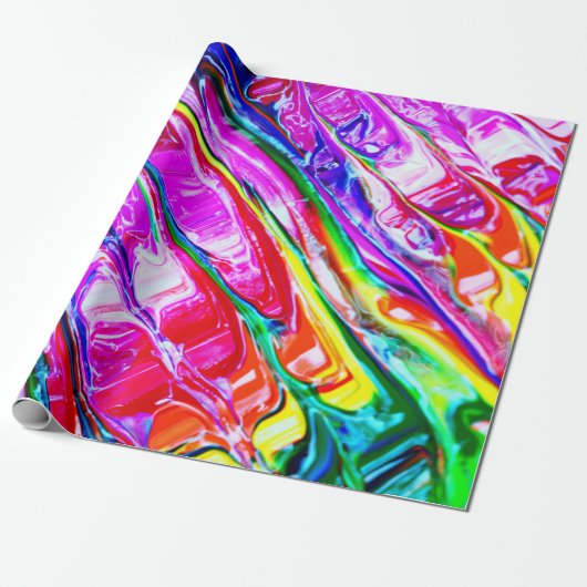 Abstracte kunst cadeaupapier (Uitgerold)
