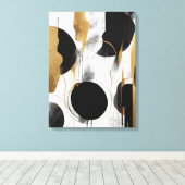 Abstracte kunst canvas afdruk (Insitu (Houten vloer))