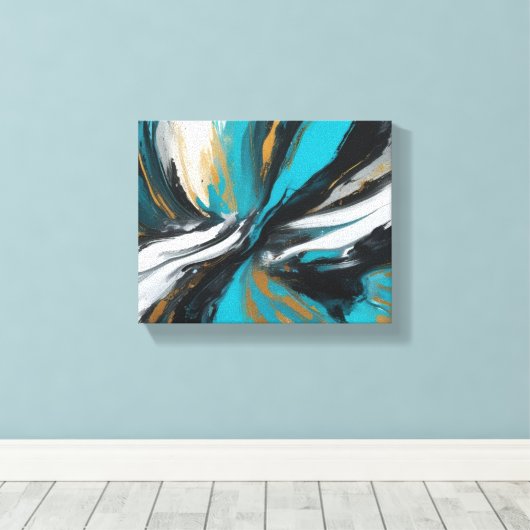 Abstracte kunst canvas afdruk (Insitu (Houten vloer))