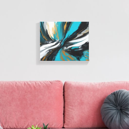 Abstracte kunst canvas afdruk (Insitu (Woonkamer))