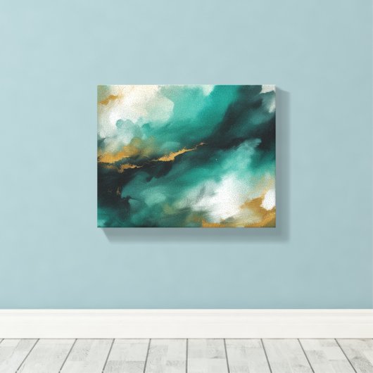 Abstracte kunst canvas afdruk (Insitu (Houten vloer))