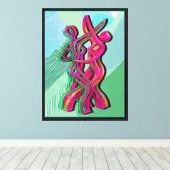 abstracte kunst canvas afdruk (Insitu (Houten vloer))