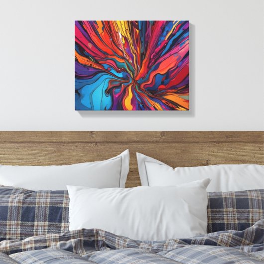 Abstracte kunst canvas afdruk (Insitu (Slaapkamer))