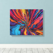 Abstracte kunst canvas afdruk (Insitu (Houten vloer))