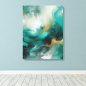 Abstracte kunst canvas afdruk (Insitu (Houten vloer))