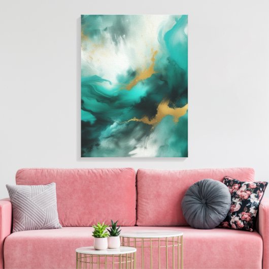 Abstracte kunst canvas afdruk (Insitu (Woonkamer))