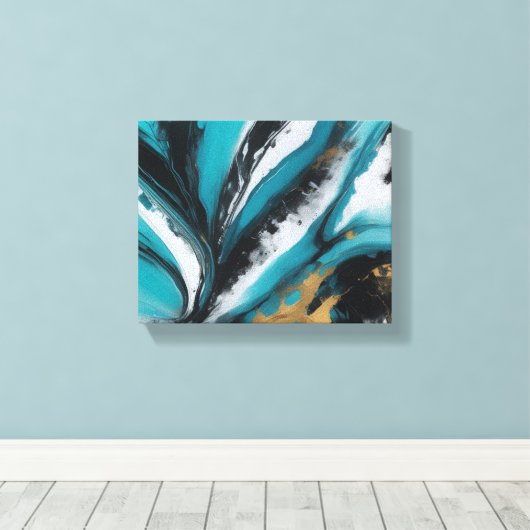 Abstracte kunst canvas afdruk (Insitu (Houten vloer))