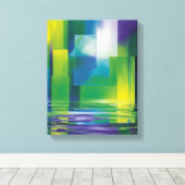 Abstracte kunst canvas afdruk (Insitu (Houten vloer))