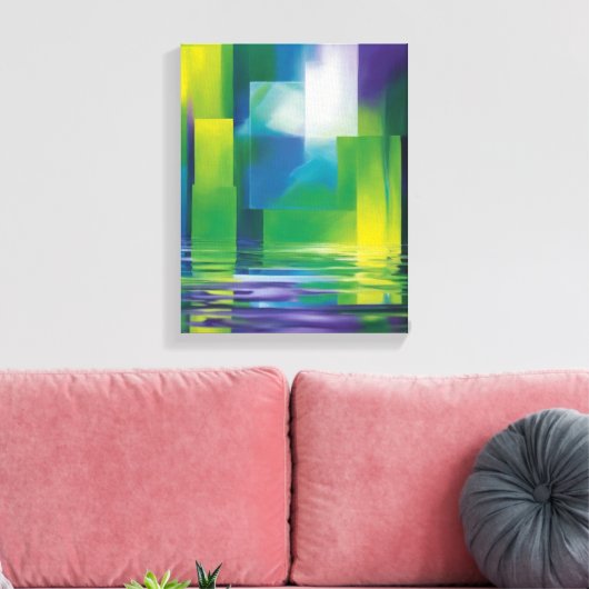 Abstracte kunst canvas afdruk (Insitu (Woonkamer))