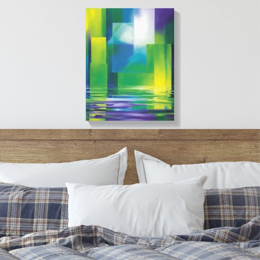 Abstracte kunst canvas afdruk (Insitu (Slaapkamer))