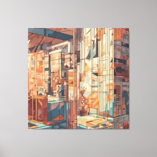 Abstracte Kunst Canvas Afdruk (Voorkant)