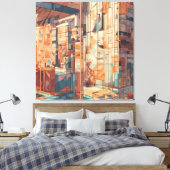 Abstracte Kunst Canvas Afdruk (Insitu (Slaapkamer))