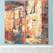Abstracte Kunst Canvas Afdruk (Insitu (Houten vloer))