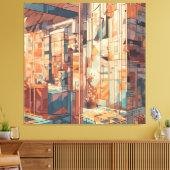 Abstracte Kunst Canvas Afdruk (Insitu (Woonkamer))