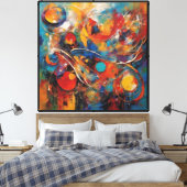 Abstracte kunst canvas afdruk (Insitu (Slaapkamer))