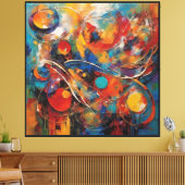 Abstracte kunst canvas afdruk (Insitu (Woonkamer))