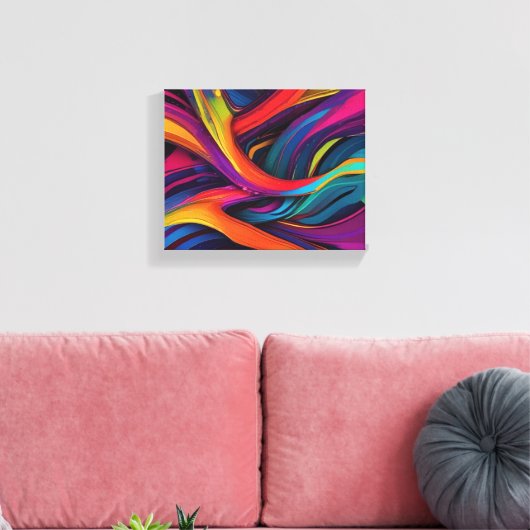 Abstracte kunst canvas afdruk (Insitu (Woonkamer))