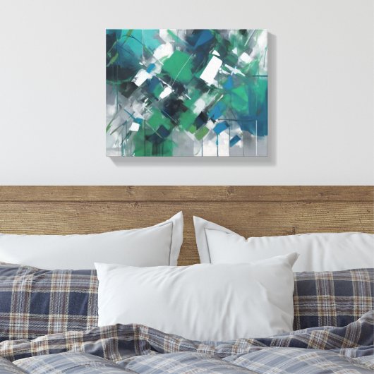 Abstracte kunst canvas afdruk (Insitu (Slaapkamer))