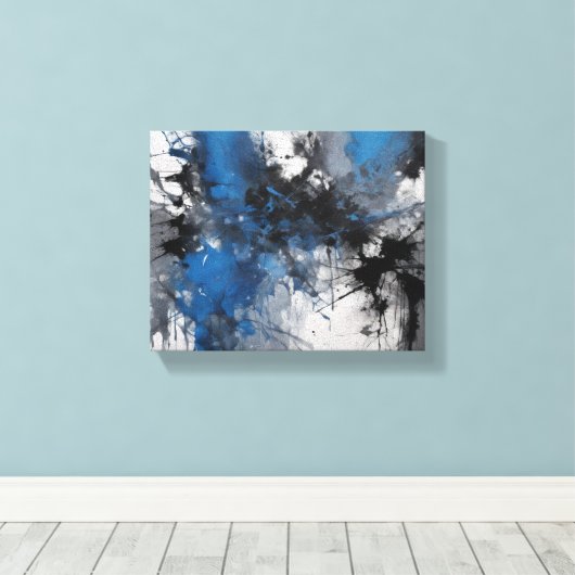 Abstracte kunst canvas afdruk (Insitu (Houten vloer))