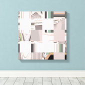 Abstracte kunst canvas afdruk (Insitu (Houten vloer))