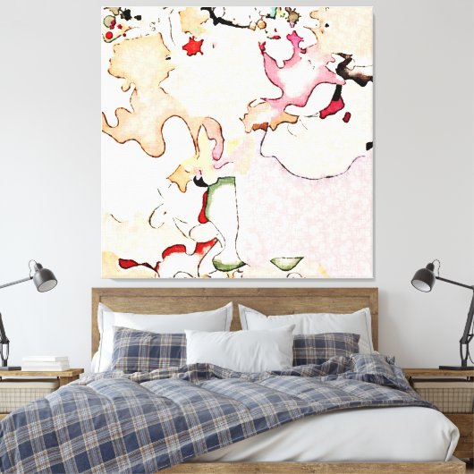 Abstracte kunst canvas afdruk (Insitu (Slaapkamer))