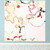 Abstracte kunst canvas afdruk (Insitu (Houten vloer))