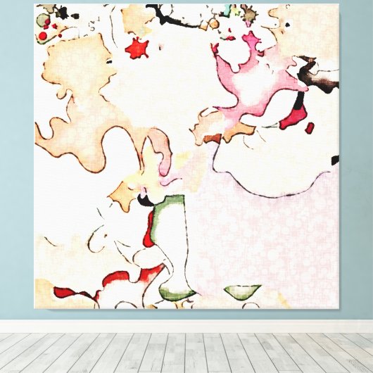 Abstracte kunst canvas afdruk (Insitu (Houten vloer))