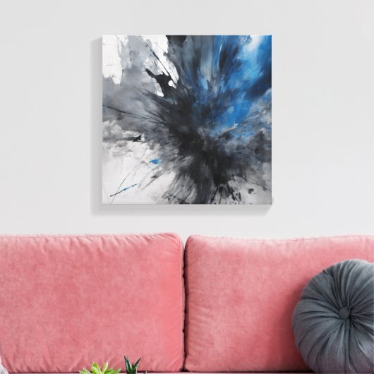 Abstracte kunst canvas afdruk (Insitu (Woonkamer))