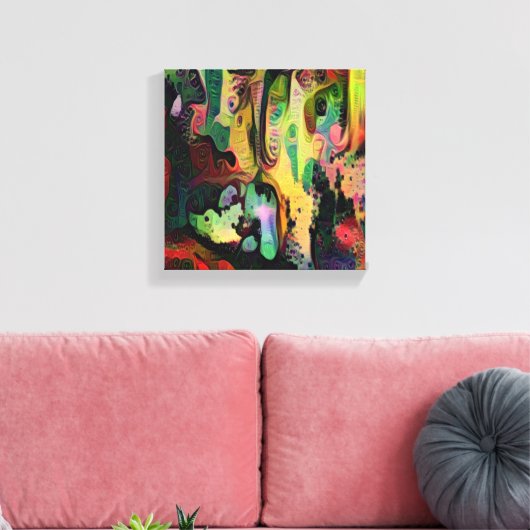 Abstracte kunst canvas afdruk (Insitu (Woonkamer))