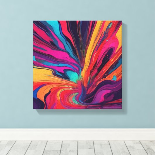 Abstracte kunst canvas afdruk (Insitu (Houten vloer))