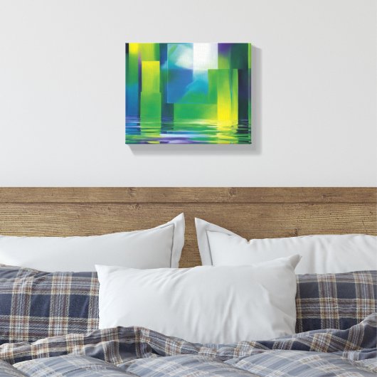 Abstracte kunst canvas afdruk (Insitu (Slaapkamer))