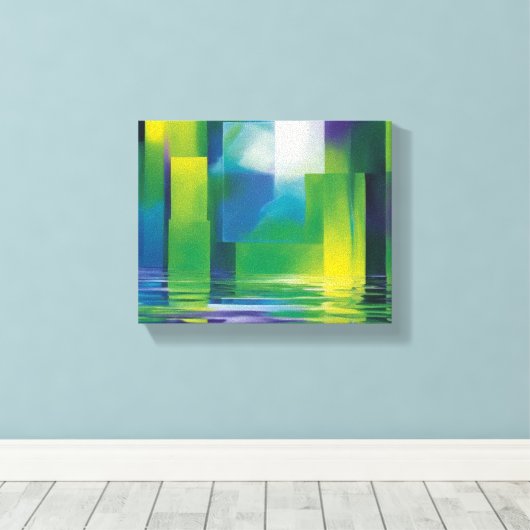 Abstracte kunst canvas afdruk (Insitu (Houten vloer))