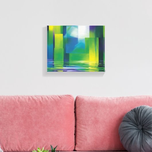 Abstracte kunst canvas afdruk (Insitu (Woonkamer))