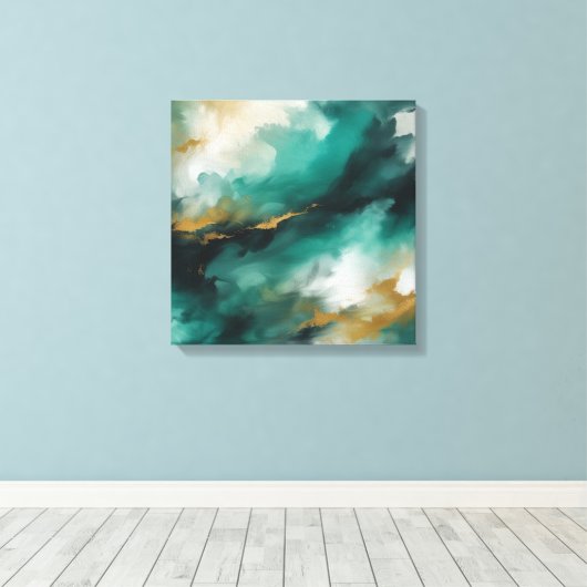 Abstracte kunst canvas afdruk (Insitu (Houten vloer))