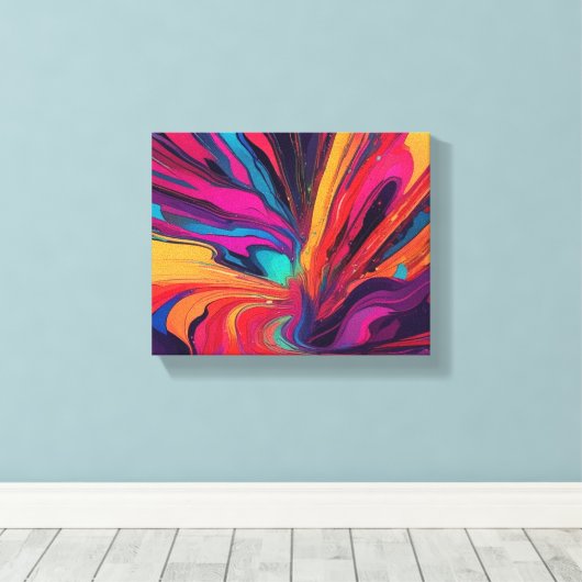 Abstracte kunst canvas afdruk (Insitu (Houten vloer))