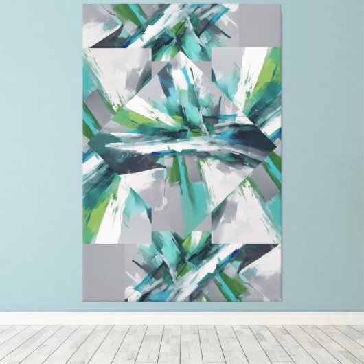 abstracte kunst canvas afdruk (Insitu (Houten vloer))