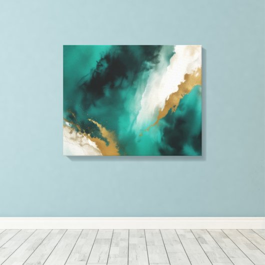 Abstracte kunst canvas afdruk (Insitu (Houten vloer))