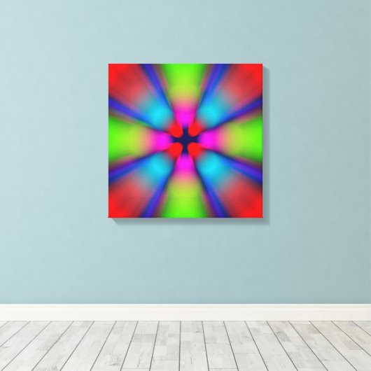 Abstracte kunst canvas afdruk (Insitu (Houten vloer))