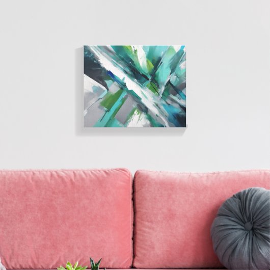 Abstracte kunst canvas afdruk (Insitu (Woonkamer))