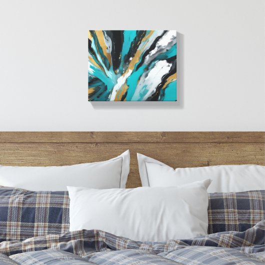 Abstracte kunst canvas afdruk (Insitu (Slaapkamer))