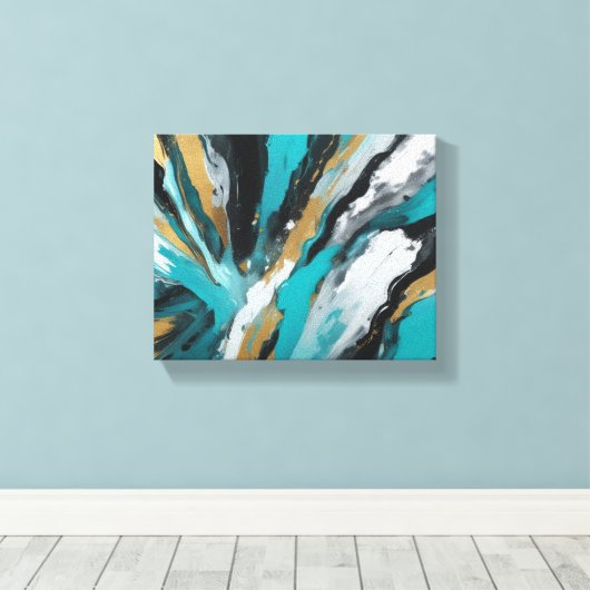 Abstracte kunst canvas afdruk (Insitu (Houten vloer))