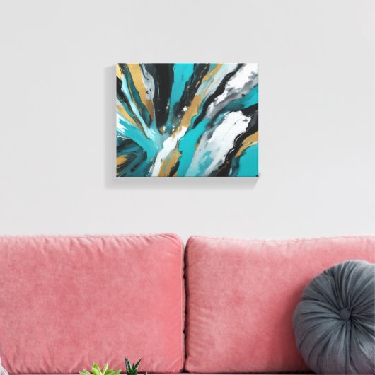 Abstracte kunst canvas afdruk (Insitu (Woonkamer))